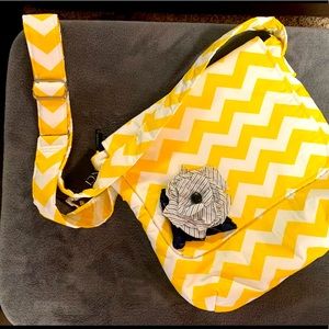 Cloth purse with adorable inside lining.